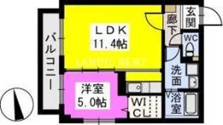 テゾーロカーザ【1階】の間取り