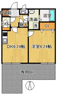 レジデンス四谷【1階】の間取り