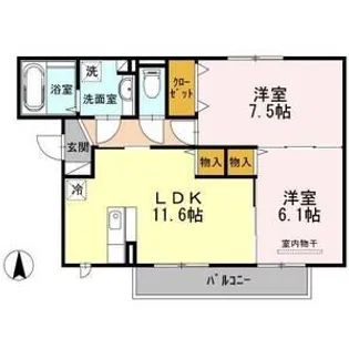 ヌフファミーユ【2階】の間取り