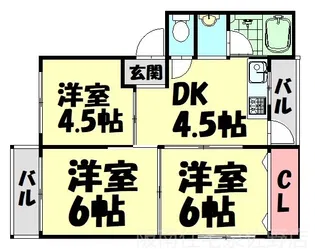 第一亀井マンション【3階】の間取り