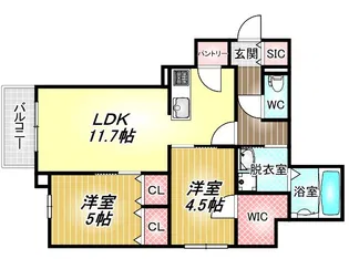 St.Polaris藤井寺【1階】の間取り