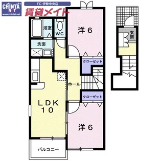 I KM2 A棟【2階】の間取り