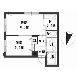 グランメールアイン【4階】の間取り
