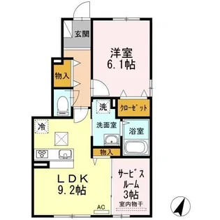 フローリー【1階】の間取り