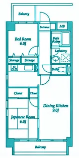 ラフィネ武蔵小山【6階】の間取り