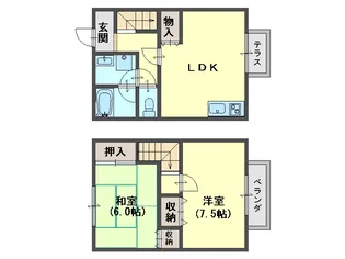 兵庫県加古郡播磨町南野添2【一戸建】の間取り