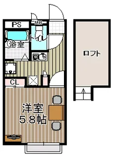 レオパレス甲東【2階】の間取り