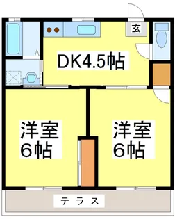 新堀ハイツ【1階】の間取り
