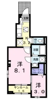 愛知県名古屋市天白区野並2【アパート】の間取り