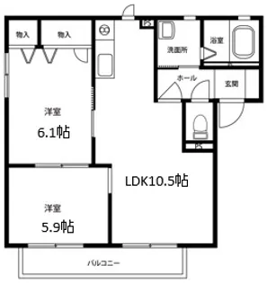 チェリッシュ1【1階】の間取り