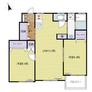 カーサ・ヒマーリ【1階】の間取り