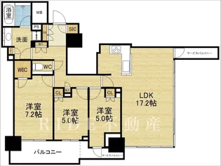 ザ・セントラルマークタワー【6階】の間取り