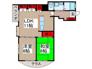 コ-プ愛宕【1階】の間取り