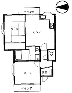 ディバージョン北畠【2階】の間取り