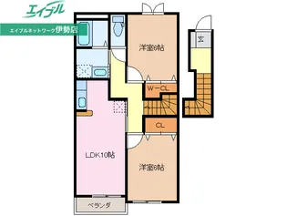 パレ コリーヌ【2階】の間取り
