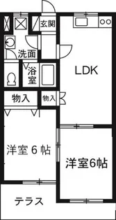 グリーンパレス今井【1階】の間取り