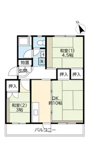 2DKの間取り画像