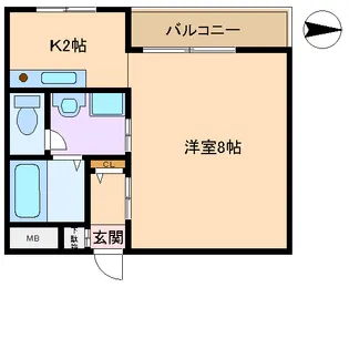 大阪府大阪市平野区瓜破2【マンション】の間取り