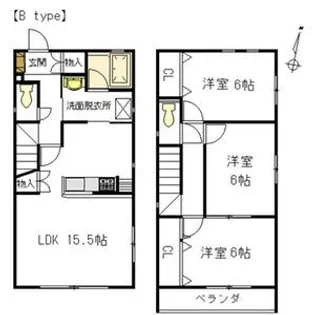 愛知県名古屋市名東区社口2【一戸建】の間取り