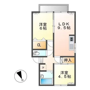 サンハウス【2階】の間取り