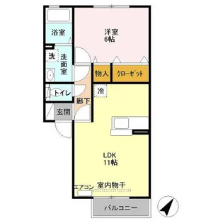 群馬県高崎市八千代町3【アパート】の間取り