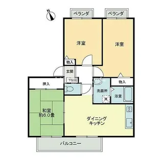 フォブールあすか A棟【2階】の間取り