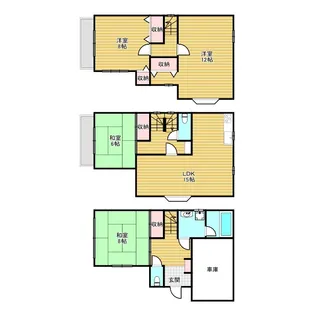 大阪府池田市石橋2【一戸建】の間取り