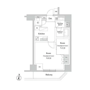 TRACK両国【8階】の間取り