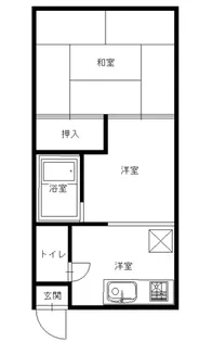 コーポラス昼神【1階】の間取り