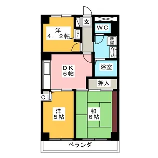サクシード八王子【4階】の間取り