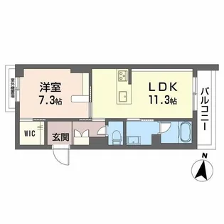 シャーメゾン壺川【3階】の間取り