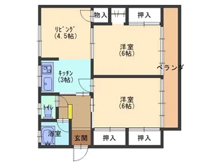 洗切荘【2階】の間取り