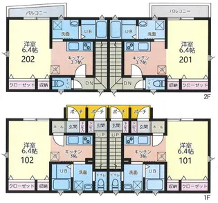 ローズビブレ小山【2階】の間取り