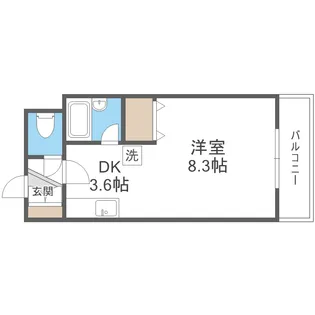 1LDKの間取り画像