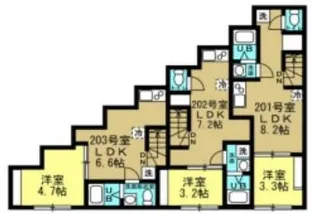 EMMA検見川【2階】の間取り