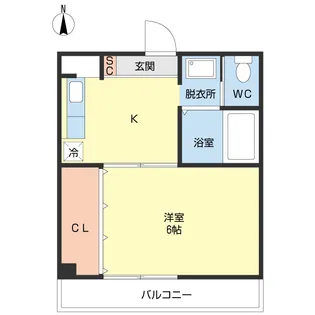 1Kの間取り画像