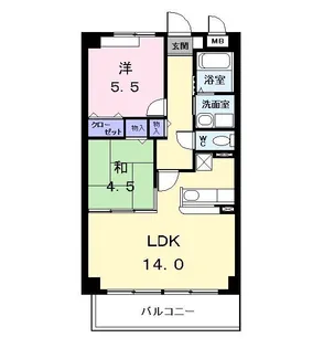 カーサ宇多野【2階】の間取り
