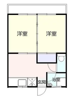 コーポバイパス【1階】の間取り