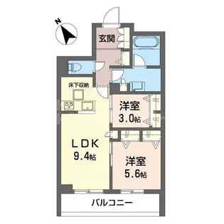 ルル・アルエット【1階】の間取り