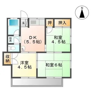 鶴見ハイツ【1階】の間取り