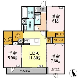 FORENA荒井【2階】の間取り
