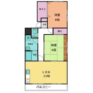 2LDKの間取り画像
