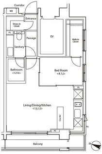 カスタリア新宿夏目坂【4階】の間取り