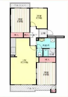 北柏ライフタウン第一団地8号棟【5階】の間取り