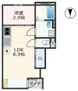玉名市六田アパート(仮)【1階】の間取り