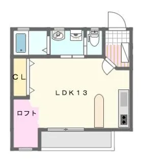 1Rの間取り画像