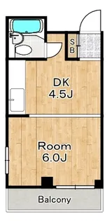 栄大正マンション【4階】の間取り