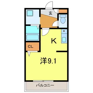 1Rの間取り画像