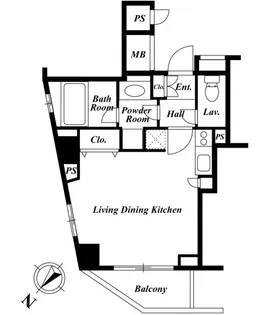 セントラルクリブ六本木II【10階】の間取り