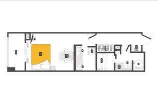Dash Living Minami Azabu 1K【4階】の間取り